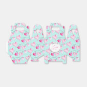 バレンティンボックスピンクハートターコイズブルー フェイバーボックス (折り畳みなし)