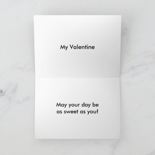 バレンティンラブキャンディハートと顔カード シーズンカード (内部)