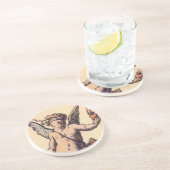 バレンティーンズキューピッドブラインド折り畳み，ヴィンテージタロットカード コースター (側面)