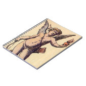 バレンティーンズキューピッドブラインド折り畳み，ヴィンテージタロットカード ノートブック (左側)