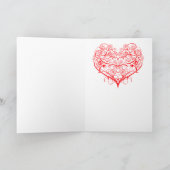 バレンティーンズデイアメリカゴシックドおもしろいベルマン犬 シーズンカード (内部)