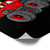 バレンティーンズデイキューピッドライディングモンスタートラックおもしろいトッド ポスター (角)