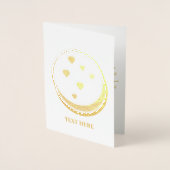 バレンティーンズデイクッキーサンドイッチハート金ゴールド 箔カード (正面)