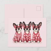 バレンティーンズデイボストンテリアドッグス シーズンポストカード (正面/裏面)