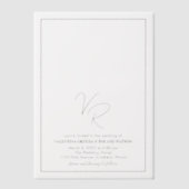 バレンモダンティ結婚ナ ベラム紙招待状 (正面)