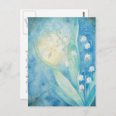 バレーアートカードのユリ ポストカード (正面/裏面)