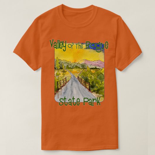 バレーオブザローグ州パークオレゴン Tシャツ (デザイン正面)