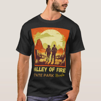 バレーオブファイア州パーク自然恋人ヴィンテージハイク Tシャツ
