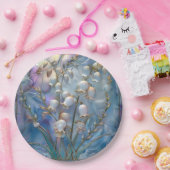 バレーガラスの美しい虹色のユリ ペーパープレート (パーティー)