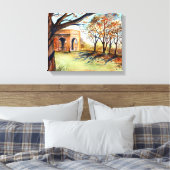 バレーガーデンハロゲートバイファリダグリーンフィールド キャンバスプリント (インサイチュ (寝室))