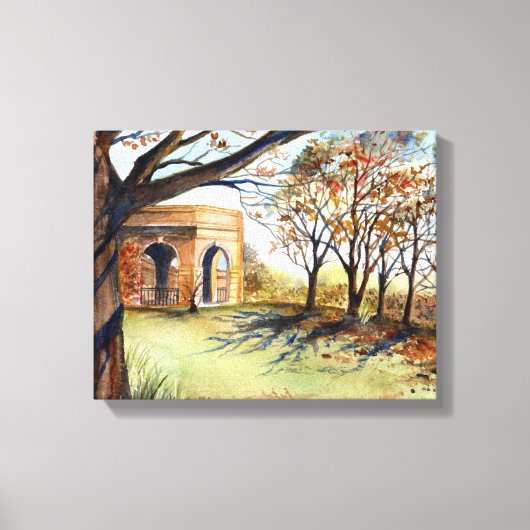 バレーガーデンハロゲートバイファリダグリーンフィールド キャンバスプリント (正面)