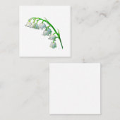 バレーステッカーのリリー スクエア名刺 (正面/裏面)