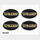 バレーステッカー 楕円形シール (シート)