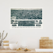 バレーストリーム， NYパノラママップ – 1924 ポスター (キッチン)