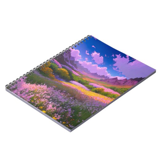 バレーズブロッサム万華鏡のように千変万化するパターン ノートブック (左側)