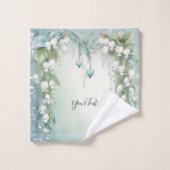 バレータオルセットの水彩百合 バスタオルセット (ウォッシュタオル)