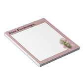 バレーハピネス・ピンクのユリパーソナライズされたー ノートパッド (アングル)