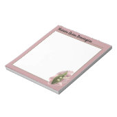 バレーハピネス・ピンクのユリパーソナライズされたー ノートパッド (回転)