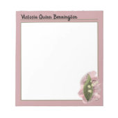 バレーハピネス・ピンクのユリパーソナライズされたー ノートパッド (正面)