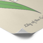 バレーパステルフラワーのボタニカルリリー ポスター (角)