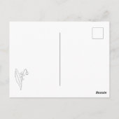 バレーパステルフラワーのボタニカルリリー ポストカード (裏面)