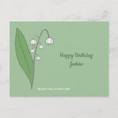 バレーパステルフラワーのボタニカルリリー ポストカード (正面)