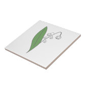 バレーパステルフラワーホワイトのボタニカルリリー タイル (側面)