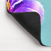 バレーパターンの紫のユリ マウスパッド (コーナー)