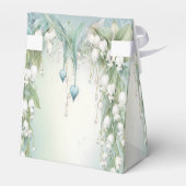 バレーフェイスボックスの水色のユリ フェイバーボックス (裏面サイド)