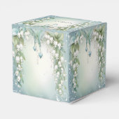 バレーフェイスボックスの水色のユリ フェイバーボックス (裏面サイド)