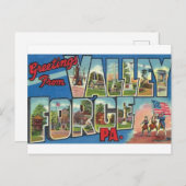 バレーフォージペンシルバニアヴィンテージ旅行はがき ポストカード (正面/裏面)