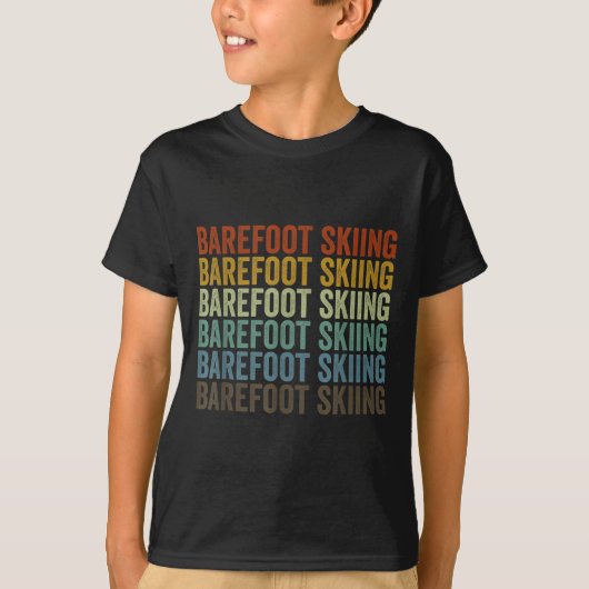 バレーフットスキー スポーツ レトロ Tシャツ (正面)