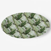 バレーフラワーのロマンチックなリリーパーティー ペーパープレート (アングル)