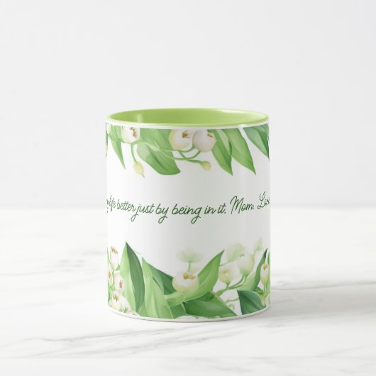 バレーフロワースのユリ |お母さんへの贈り物 | マグカップ (中央)