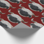 バレーブラックノーズ羊のクリスマスギフトラップ ラッピングペーパー (角)