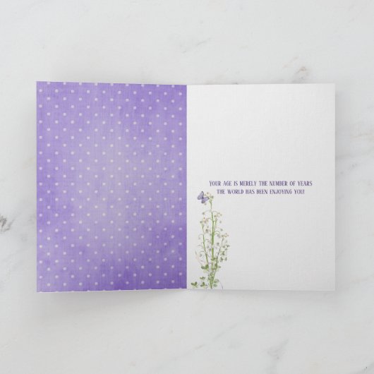 バレーブーケのリリー106歳の誕生日 カード (内部)