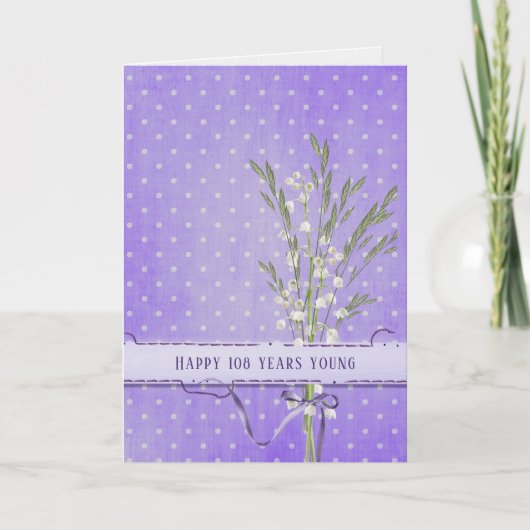 バレーブーケのリリー108歳の誕生日 カード (正面)