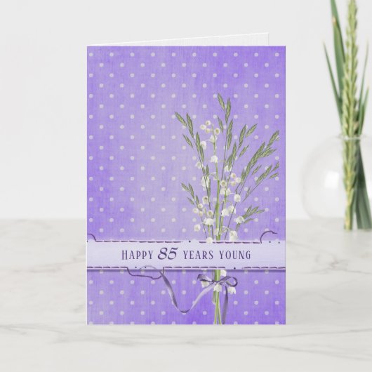 バレーブーケのリリー85歳の誕生日 カード (正面)