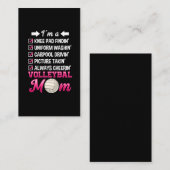 バレーボおもしろいールの母親,母子のサポートを応援 名刺 (正面/裏面)