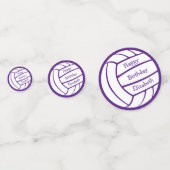 バレーボシンプルレーボカスタムレーカラー誕生日パーティー コンフェッティ (正面)