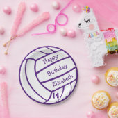 バレーボシンプルレーボカスタムレーカラー誕生日パーティー ペーパープレート (パーティー)