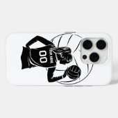 バレーボパーソナライズされたレープレイヤー名前をカスタムする、番号 Case-Mate iPhoneケース (裏面 (横))