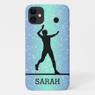 バレーボパーソナライズされたールの女の子の輝き iPhone 11 ケース