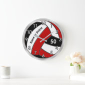 バレーボパーソナライズされたール時計、バレーボール寝室 ラージ壁時計 (ホーム)