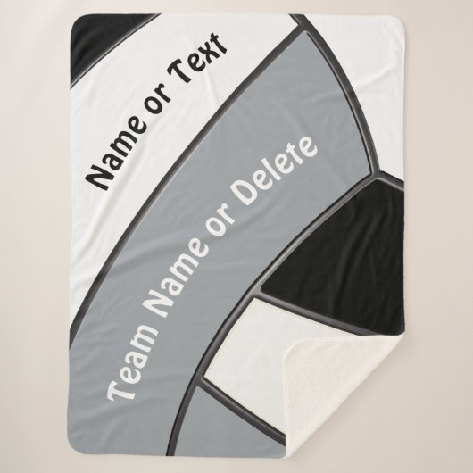 バレーボパーソナライズされたール選手向けシニアギフト シェルパブランケット (正面)