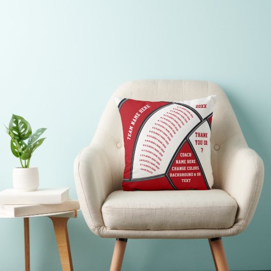 バレーボーパーソナライズされたルコーチギフトアイディア クッション (椅子)
