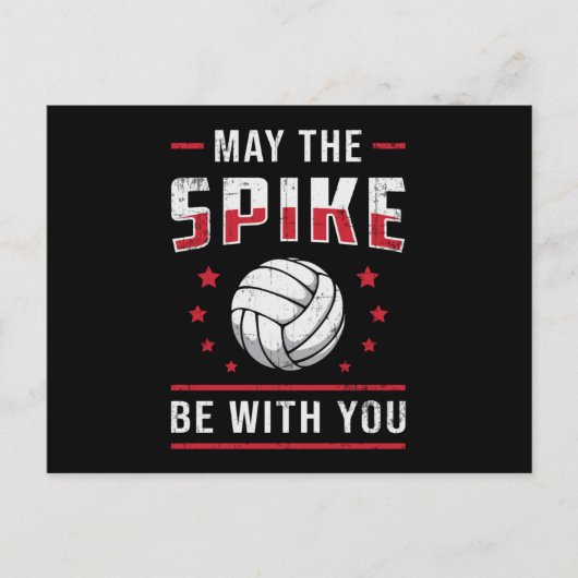 バレーボールあなたのレトロ選手とスパイクがあるかもしれない ポストカード (正面)