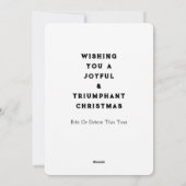 バレーボールおもしろいのクリスマス シーズンカード (裏面)