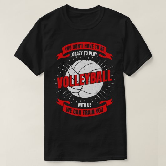 バレーボールおもしろいチームのギフト Tシャツ (デザイン正面)