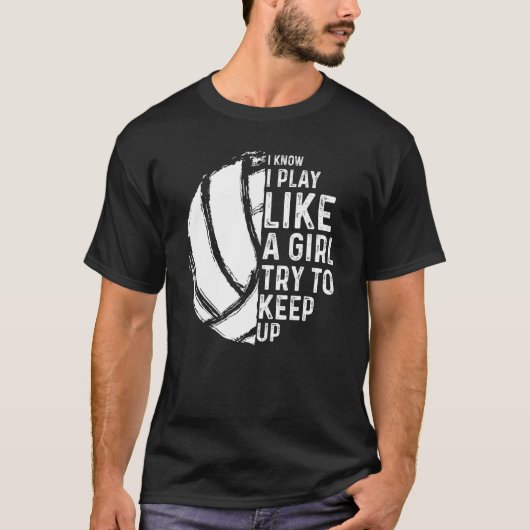 バレーボールおもしろいデザイン女子ユースポ10代のー Tシャツ (正面)
